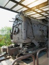 Old rusted steam locomotive from the Gyeongui Line which used to run to North Korea