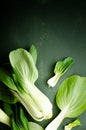 Pak choy plant and leaves.