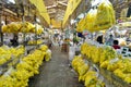 Pak Khlong Talad flower market in Bangkok Royalty Free Stock Photo