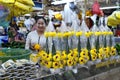 Pak Khlong Talad flower market in Bangkok Royalty Free Stock Photo