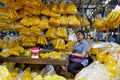 Pak Khlong Talad flower market in Bangkok Royalty Free Stock Photo