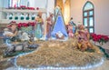 PAKCHONG, THAILAND - DECEMBER 20, 2016: Nativity scene statues d Royalty Free Stock Photo