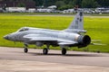 Pakistan Air Force PAC JF-17 Thunder fighter jet aircraft taxiing to the runway at the Paris Air Show. France - June 20, 2019