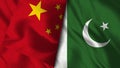 Pakistan and China Flag - 3D illustration Flag