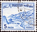 PAKISTAN - CIRCA 1961: A stamp printed in Pakistan shows Khyber Pass, Lahore, circa 1961.