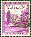 PAKISTAN - CIRCA 1954: A stamp printed in Pakistan shows Kaghan Valley, circa 1954. Royalty Free Stock Photo