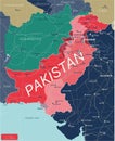 Pakistan country detailed editable map