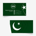 Pakistan Flag Business Card, standard size 90x50 mm business card template