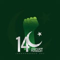 Vector Illustration for 14th August Independence day of Pakistan. Royalty Free Stock Photo