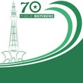 Pakistan independence day seventy years celebration banner