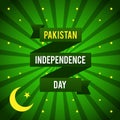 Pakistan Independence Day. Vector illustration for design holiday.