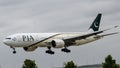 Pakistan International Airlines Boeing 777 landing