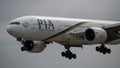 Pakistan International Airlines Boeing 777 landing