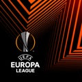 UEFA Europa League match view of the official Trophy