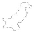 Pakistan outline map