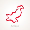 Pakistan - Outline Map