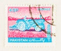 Pakistan Postage Stamp Featuring farm Tractor