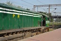 Pakistan Railways diesel electric locomotive engine parked at Lahore station