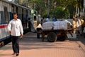 Pakistan Railways train prepares for departure: Lahore Station