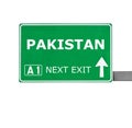 PAKISTAN road sign isolated on white Royalty Free Stock Photo