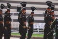 Pakistan Soldiers in Bright Military Uniform on the Wagah Attari Border Show