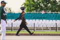 Pakistan Soldiers in Bright Military Uniform on the Wagah Attari Border Show