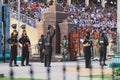 Pakistan Soldiers in Bright Military Uniform on the Wagah Attari Border Show