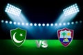 Pakistan Vs WestIndies Cricket Match Championship Background in 3D Rendered Abstract Stadium