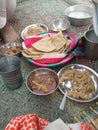 Pakistani Desi Food simple poor environment Royalty Free Stock Photo