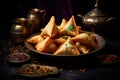 Pakistani Indian snack samosa Royalty Free Stock Photo