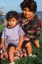 A Pakistani mother and child at a harbor, Alexandria, VA