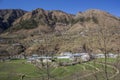 Pakistani Village with House and mountains