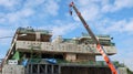 Reinforced concrete structure at the pink line construction site