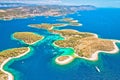 Pakleni otoci yachting destination arcipelago aerial view, Hvar island