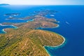 Pakleni otoci yachting destination arcipelago aerial view, Hvar island