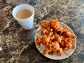 Pakoda with shada chai Royalty Free Stock Photo