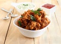 Pakoda Traditional and Popular Indian Vegetarian Snack in a Bowl