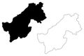 Paktia Province map vector