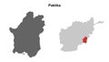 Paktika outline map Royalty Free Stock Photo