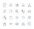 Pal connections line icons collection. Friendship, Socializing, Companionship, Bonding, Nerk, Affinity, Associates