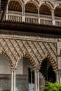 The Royal Alcazar of Seville at the Courtyard of the Maidens Royalty Free Stock Photo