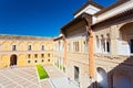 Palace of Alcazar, Famous Andalusian Architecture. Old Arab Palace in Seville, Spain Royalty Free Stock Photo