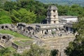 The Palace, ancient Mayan city of Palenque, Mexico Royalty Free Stock Photo