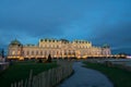 Palace Belvedere with Christmas Market in Vienna, Austria Royalty Free Stock Photo