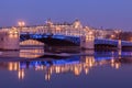 Palace Bridge and the building of the Hermitage, St. Petersburg Royalty Free Stock Photo