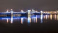 Palace Bridge and Kunstkamera during New Year and Christmas holidays, Saint Petersburg, Russia