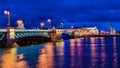 Palace Bridge in St. Petersburg, Russia Royalty Free Stock Photo