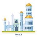 Palace castle or medieval kingdom Arabian towers Royalty Free Stock Photo