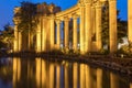The Palace Colonnade Reflections. Royalty Free Stock Photo