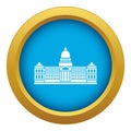 Palace of Congress , Argentina icon blue vector isolated